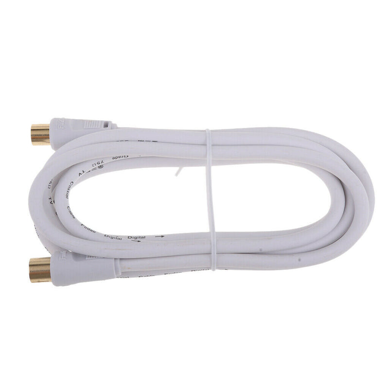 90 Degree TV 9mm Coaxial Aerial Male to Female RF Antenna Cable