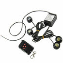 4in1 White Eagle Eye LED Car SUV Strobe Warning Grille Light DRL &Remote Control