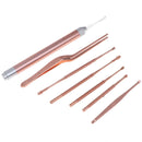 7Pcs/Set Led Ear Wax Pickers Stainless Steel Earpick Wax Remover Curette BX
