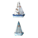 2Pcs Nautical Decor Mediterranean Wood Ornament Home Tabletop Party Decor E