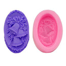 Christmas bell cake mold DIY silicone turn sugar baking tools ice grid soap mo Z