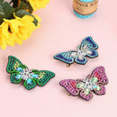 3pcs DIY Diamond Painting Hair Clip Butterfly Rhinestone Bobby Pin Headwear A