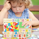 Wooden Digital Geometric Puzzle Tangram Board Kids Montessori Educational Toys