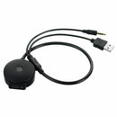 USB & 3.5mm AUX to Bluetooth Audio Aux & USB Female Adapter Cable For Car B R9I8
