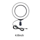 4.6 Inch Dimmable LED Ring Light Kit Photography Selfie Light + Desktop JIB
