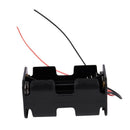 2 Pcs Dual Layers Black Plastic 4 x AA 6V Battery Holder Case Wired G5S1