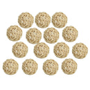 15 Pieces Natural Wood Color Wicker Rattan Ball Wedding Christening Baby Shower