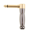 Metal 1/4" TS Right Angle Adapter Mono Phone Plug Connector 6.5mm Jack