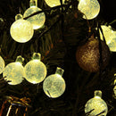 30 LED Solar Ball Light String Outdoor Wedding Decor Garland Fairy Lamp