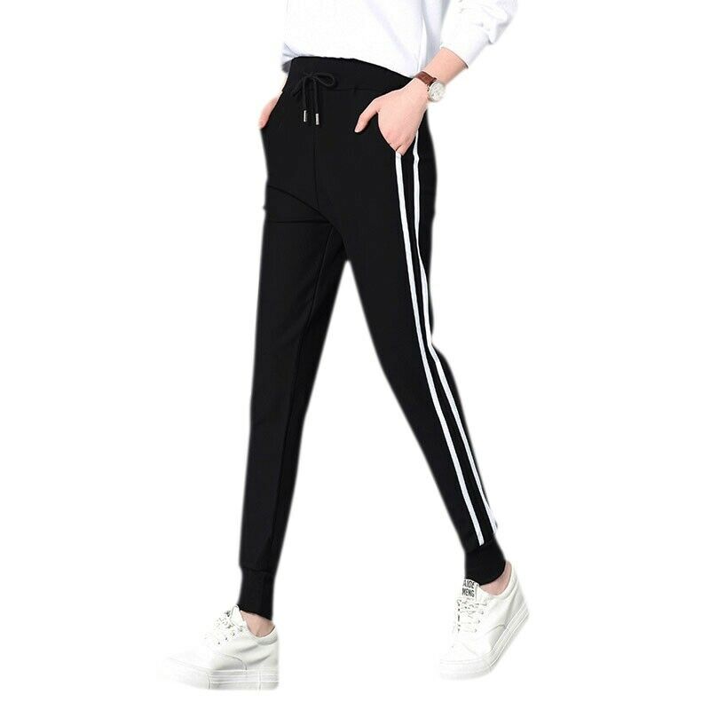 Summer Spring Casual Pants Sportswear Trousers Woman Haren Pants Double Str N1G5