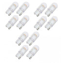 12Pieces 194 T10 DC12V LED Bulb Wedge License Plate Light for Motorbike Red