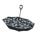 Chrysanthemum Folding Reverse Umbrella Double Layer Inverted Windproof Rain