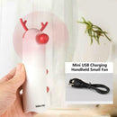 Cartoon Deer USB Rechargeable Handheld Small Fan Mini Portable Fan (1pc) A