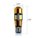 2x Amber T10 15W 3030 19SMD Canbus Error Free LED Parking Light Lamp Bulbs FT J+