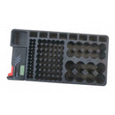 110 Battery Storage Organizer Box Case and Digital LCD Tester Removable Assembly