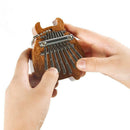 Kalimba 8 Key Mini Portable Thumb Piano Finger Mbire Kids Gift Pendant Keyring