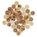50pcs 2 Holes Sailing Wood Buttons Clothing Decor DIY Sewing Scrapbooking