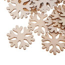 100 Pieces/Pack Wooden Snowflake Embellishments DIY Scrapbooking Crafts