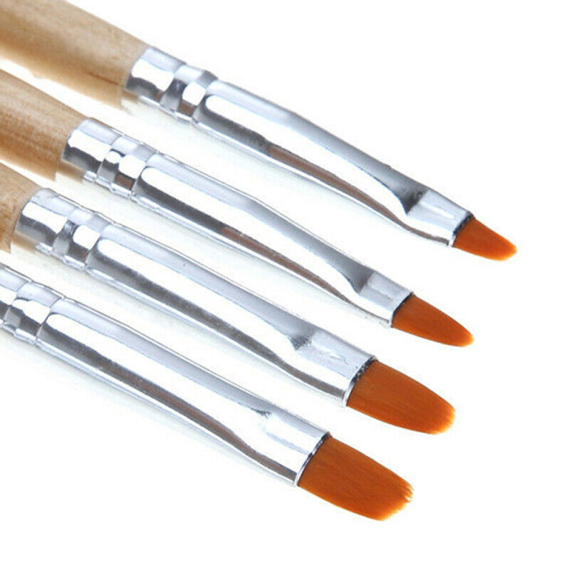 7pcs Nail Art Gel Tips Extension Builder Brush Pen Tool Kit pro / Home Use