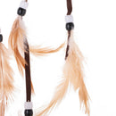 18" Traditional Brown Dream Catcher with Feather Wall Car Hanging Ornamen