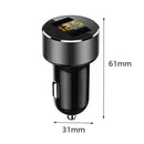 3.6A Fast Charging 2/Dual USB Car Charger LED Metal Universal For Phone Min Q9K9