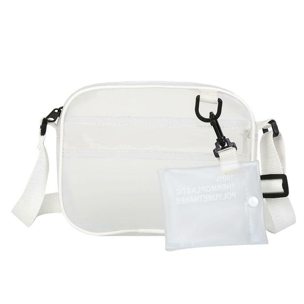 Women PVC Transparent Mini Jelly Shoulder Cross Body Bag Messenger Handbag Tote