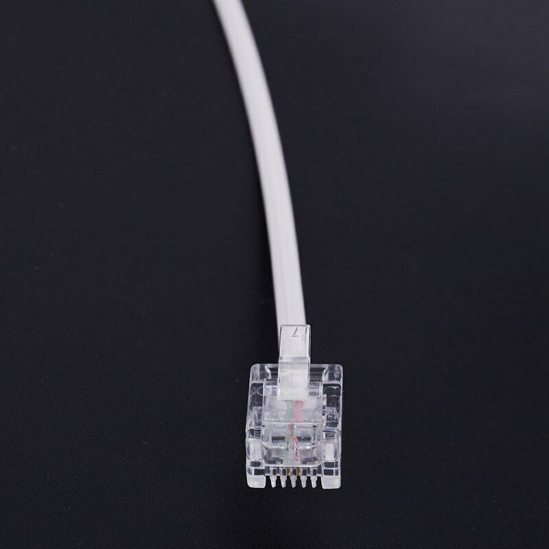 1pcs 10m RJ11 Telephone Connector Extension Cable White L7C9