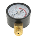2xWater Pressure Gauge 0-220psi Male NPT Brass Liquid/Glycerin Filled