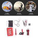 Portable 6 in 1 SOS Outdoor Emergency Survival Equipment Kit Gear Camping Tool