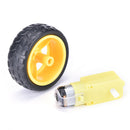 Hot! New!Smart Car Robot Plastic Tire Wheel with DC 3-6v Gear Motor For ardui Gn