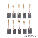 10Pcs Graphite Copper Motor Carbon Brushes Kit For Angle Grinder 6*8.5*13. Nw
