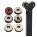 7pcs/set Knurling Tool Diagonal Single Wheel Linear Set Knurl 0.5/1/2mm Pit L5T4