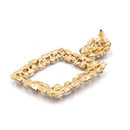 Statement Earrings For Women Large Square Crystal Big Earrings Rhinestone D