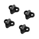 4 Pack Black Nylon Replacement Kayak Lashing Hooks /  Kit With Screws