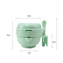9 sets of baby food supplement grinder manual food grinding bowl baby puree A7G1