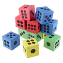 Hot SET OF 12 SOFT COLOURFUL FOAM Design LARGE DICE PARTY LOOT BAG FILLER 3.7cm