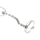 Crystal Alloy Belly Dancing Outfit Slave Bracelet with Adjustable Ring--Sil