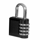 4 Dial Digit Zinc Alloy Security Padlock Outdoor Heavy Duty Combinatio ZWP