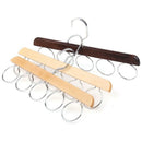 Multifunctional Wooden Scarf Closet Organizer Hanger Ties Belts Shawls Hold M8A1