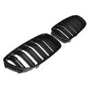 1 Pair Double Slat Line Front Bumper Grill Hood Kidney Grille Grill for 201