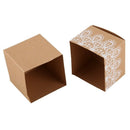 50 Kraft Paper Candy Box with white lace design wedding souvenirs wedding p Q1C8
