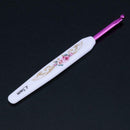 8pcs Plastic Handle Aluminium Crochet Hooks Sweater Knitting Needles Set