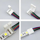 10 Pcs 10mm 4 Pin Male Female PCB Connector Cable For RGB 5050 3528 LED Strips