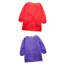 Kids Drawing Long Sleeve Waterproof Painting Apron For Kid M Purple+Red