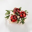 Trendy Enamel Pomegranate Fruit Brooch Lapel Pin Clothing Scarf BadgesJewel N Cy