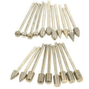 20pcs/Bag Shank Diamond Grinding Burr Drill Bits Sets for Dremel Tool Rotary