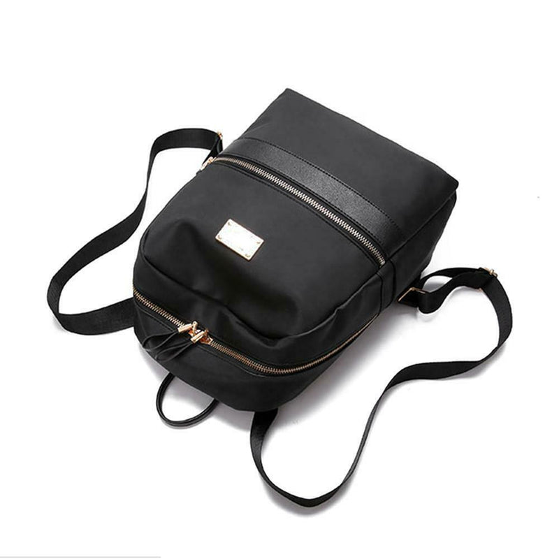 2pcs/set Women Nylon Backpack Clutch Preppy Solid Shoulder Schoolbags Purse Bags