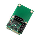 SATA 6G 2-Port Mini PCI Express Hard Drive Extension Card PCI-E To SATA3.0