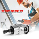 105 Degree Right Angle Drill Bit + 1/4 3/8 1/2 Hex Shank Socket Adapter Kit