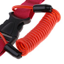 Durable Scuba Diving Spiral Spring Coil Lanyard Camera Safety Leash Red